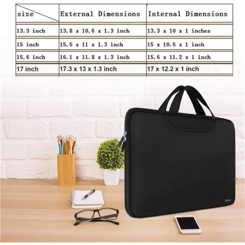 Laptop Sleeve Bag 15.6 Inch, Durable Traveling Briefcase Handle Bag & with